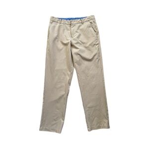 Izod Khaki Belted Uniform Casual Boys Dress Pants 14 Husky